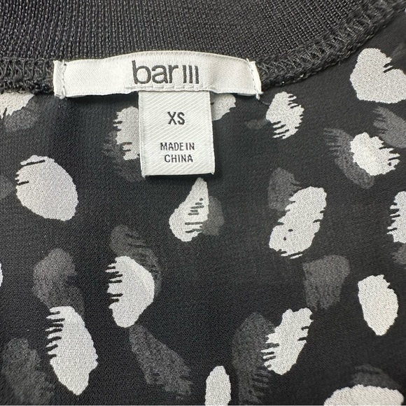 Bar III Sheer Dot-Print Tank Sweater Black/White Size XS NEW WITHOUT TAGS - Picture 5 of 8
